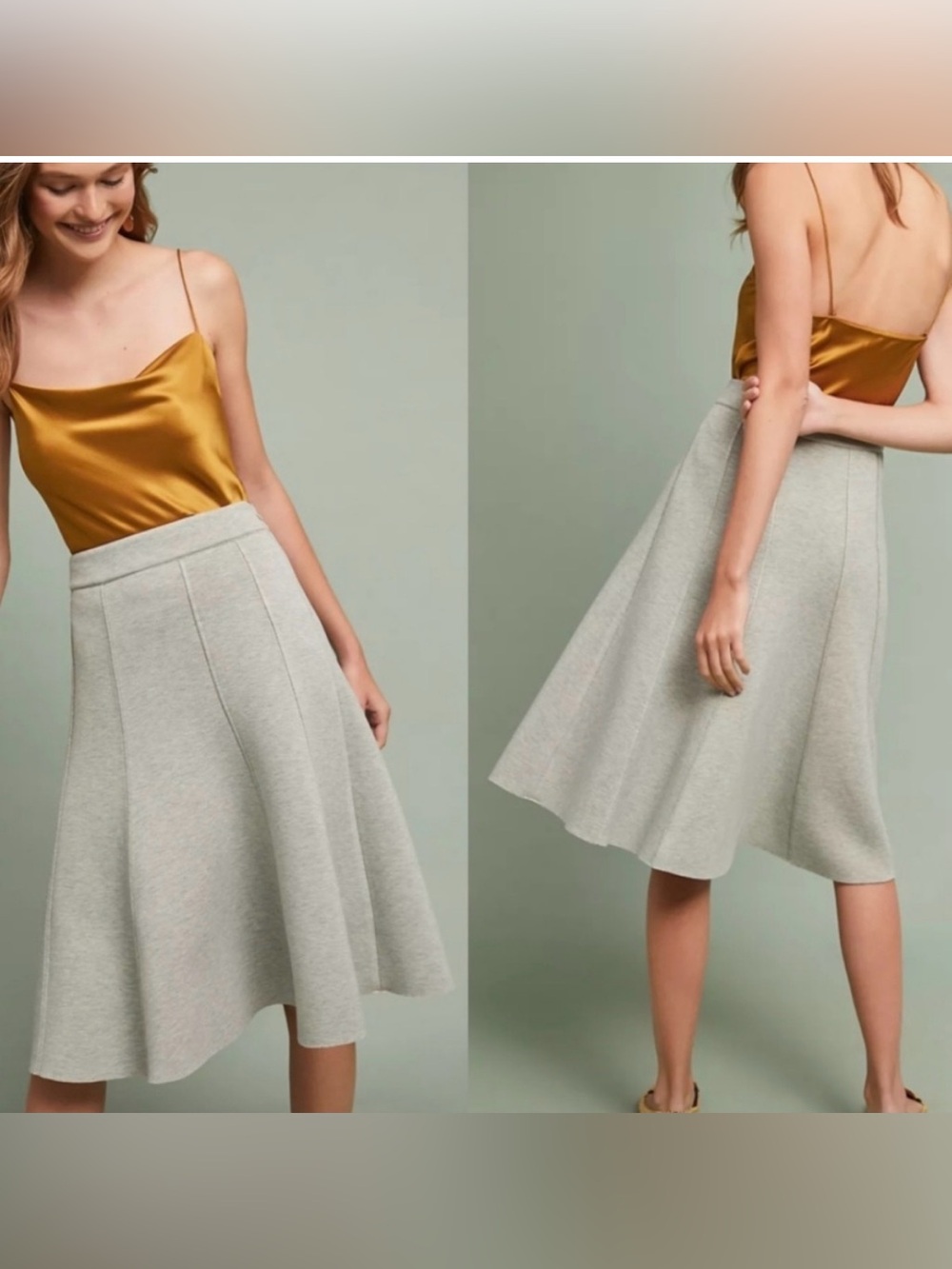 Anthropologie Maeve Scuba A
Line Swing Skirt